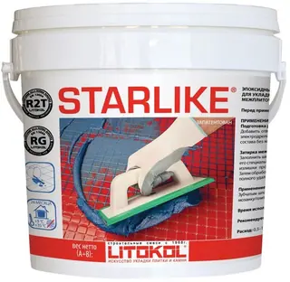 Litokol Starlike / Литокол Старлайк двух компонентная эпоксидная затирка для плитки 5 кг