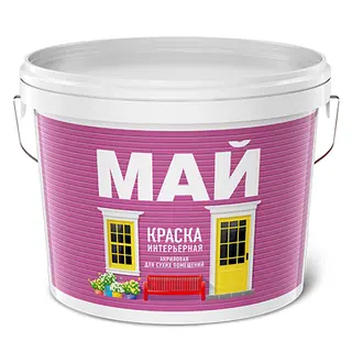 Май краска интерьерная для стен и потолков 2,5 кг