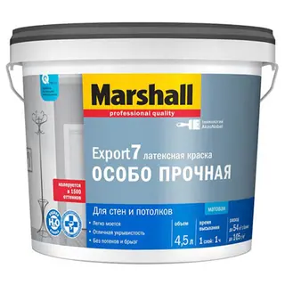 Marshall Export 7 / Маршал Экспорт 7 Особо прочная матовая краска 4,5 л