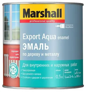 Marshall Export Aqua / Маршал Экспорт Аква универсальная эмаль на водной основе полуматовая 0,5 л