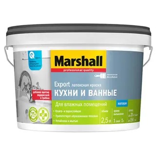 Marshall / Маршал для кухни и ванной влагостойкая краска для влажных помещений 2,5 л
