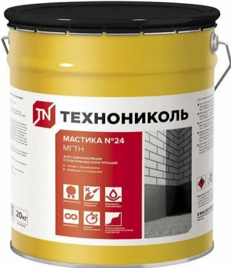 Мастика гидроизоляционная ТЕХНОНИКОЛЬ №24 МГТН 20 кг