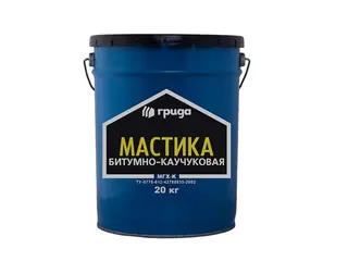 Мастика каучуко-битумная "МГХ-К" кровельная, 21кг, Грида