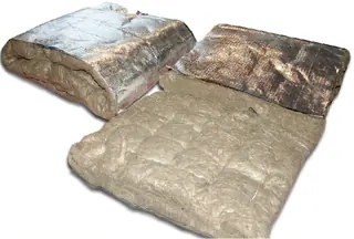 Маты прошивные МПБ-40/КФ1 из базальтового супертонкого волокна кашированные фольгой алюминиевой с 1 стороны