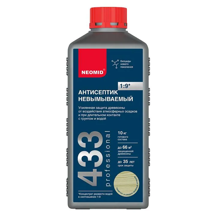 Neomid 433 Super ECO / Неомид Супер Эко антисептик концентрат 1:9 невымываемый усиленный 1 кг