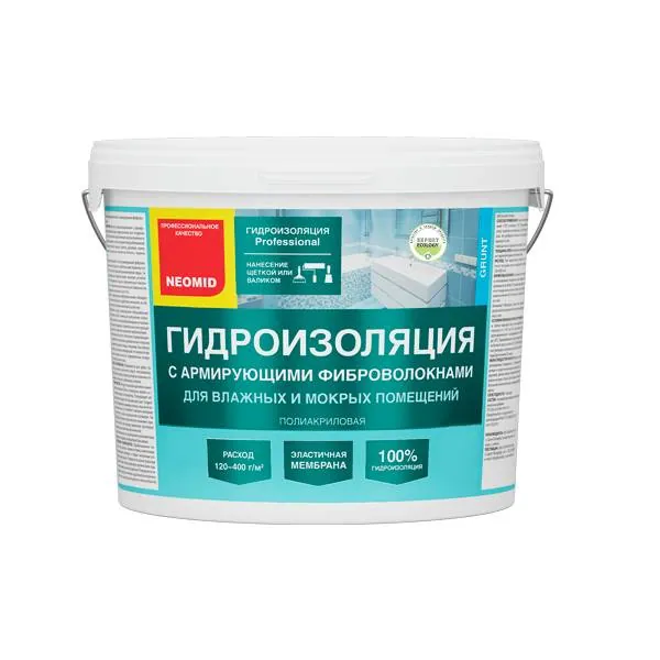 Neomid / Неомид гидроизоляция с армирующими фиброволокнами 3 кг