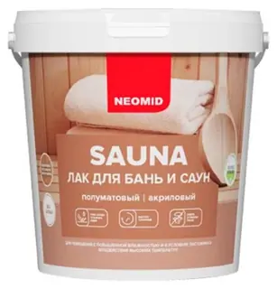 Neomid Sauna / Неомид Сауна акриловый лак для бань и саун 1 л