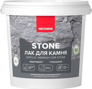 Neomid Stone / Неомид Стоун лак акриловый для камня с мокрым эффектом 5 л