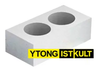 O-блок Ytong (Istkult) 500х250мм с двумя отверстиями d160мм