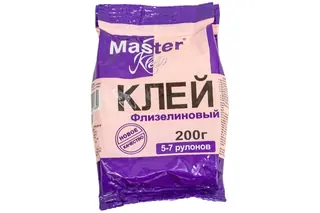 Обойный клей для флизелиновых обоев Master Klein 200гр мягк.пачка 11603228
