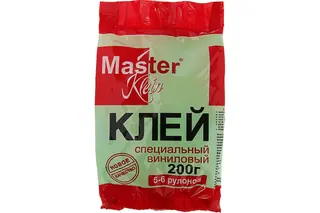 Обойный специальный виниловый клей Master Klein 200гр мягк.пачка 11603227