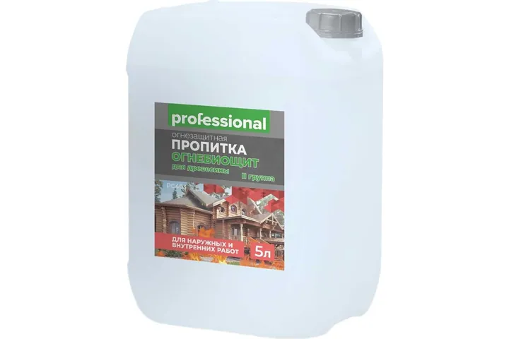 Огнезащитная пропитка по древесине Professional ОГНЕБИОЩИТ II группа PC403 5 л 29007