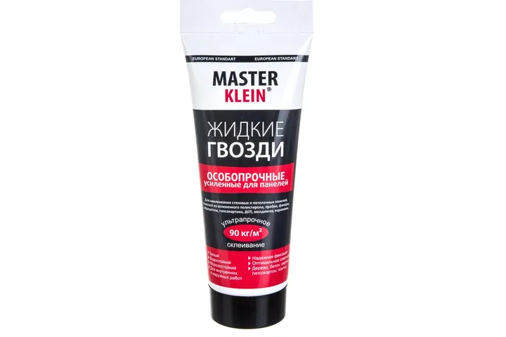 Особопрочные жидкие гвозди для панелей Master Klein белые, туба 200 мл 11603238