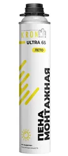 Пена монтажная KRONbuild Ultra 65, летняя, 850 мл