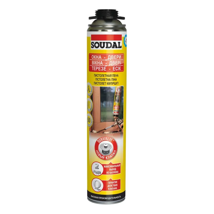 Пена монтажная профессиональная /летняя/ 750мл "SOUDAL" /113986