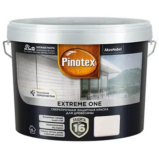 Pinotex Extreme ONE / Пинотекс Экстрим сверхпрочная защитная краска для древесины 9 л
