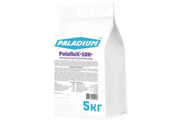 Плиточный клей PALADIUM PalafleX-106 Экстрасильный класс C2T, 5 кг PL5-106