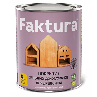 Покрытие FAKTURA защитно-декоративное для древесины махагон, ведро 2,5 л
