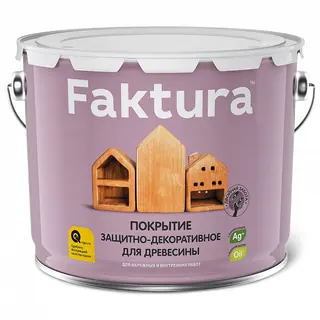 Покрытие FAKTURA защитно-декоративное для древесины сосна, ведро 9 л
