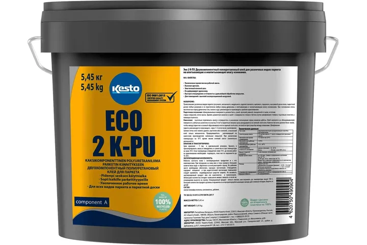 Полиуретановый 2-х компонентный клей для паркета Kesto Eco 2 k-pu 5.45 кг