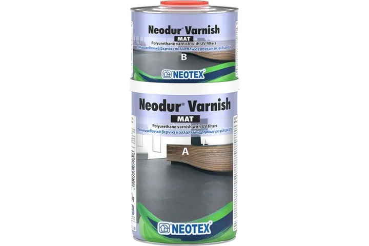 Полиуретановый УФ стойкий прозрачный лак NEOTEX Neodur Varnish Mat A+B 1кг 11880200