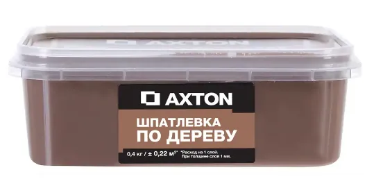 Шпатлёвка Axton для дерева 0.4 кг хани