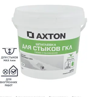Шпатлевка Axton для стыков гипсокартона цвет белый 1.5 кг
