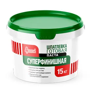 Шпатлевка готовая "Суперфинишная" паста 15 кг