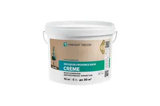 Штукатурка декоративная PROVANS BASE CREME с многообразием эффектов 12 кг VINCENT DECOR