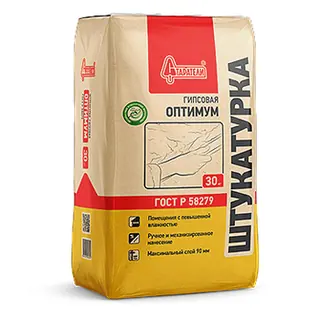 ШТУКАТУРКА ГИПСОВАЯ "ОПТИМУМ" (30 кг) Старатели