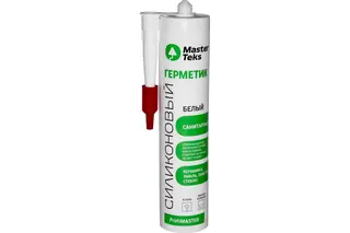 Силиконовый санитарный герметик MASTERTEKS profimaster 290 мл, белый 246377