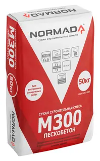 Сухая строительная смесь М 300 - Пескобетон "NORMADA"
