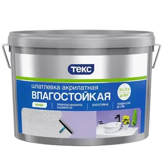 Текс Профи Влагостойкая шпатлевка латексная 10 л