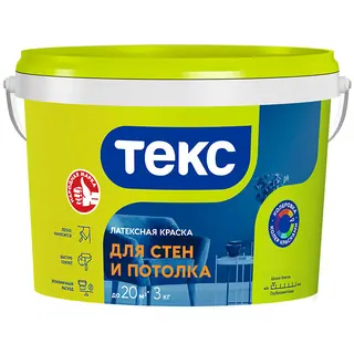 Текс Универсал Интерьерная краска для стен и потолков 3 кг
