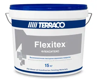 Terraco Flexitex / Террако Флекситекс акриловое текстурное покрытие 15 л