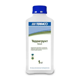 Terraco Terragrunt White / Террако Террагрунт глубокопроникающий универсальный грунт, белый 1 кг