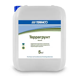 Terraco Terragrunt White / Террако Террагрунт глубокопроникающий универсальный грунт, белый 5 кг