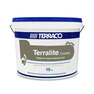 Terraco Terralit Coarse / Террако Терралит крупнозернистая штукатурка на основе мраморной крошки 15 кг