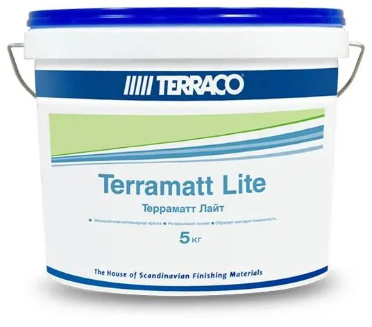 Terraco Terramatt Lite / Террако Террамат краска матовая для внутренних работ 5 кг