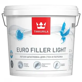 Tikkurila Euro Filler Light / Тиккурила Евро Филлер Лайт шпатлевка финишная 2,7 л