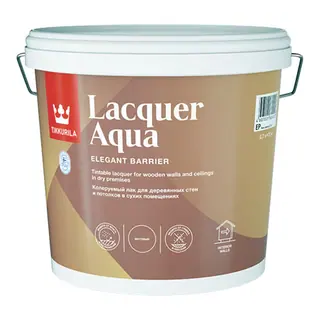 Tikkurila Euro Lacquer Aqua / Евро Лак Аква антисептирующий водный лак полуглянцевый 2,7 л