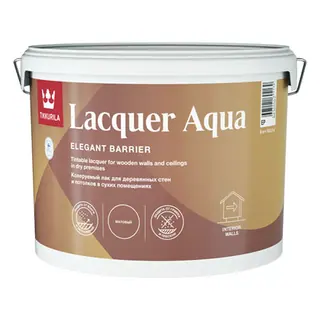 Tikkurila Euro Lacquer Aqua / Евро Лак Аква антисептирующий водный лак полуглянцевый 9 л