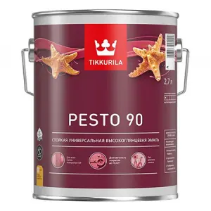 Tikkurila Euro Miralkyd Pesto 90 / Тиккурила Миралкид Песто 90 эмаль высоко глянцевая универсальная 9 л