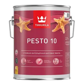 Tikkurila Euro Pesto 10 / Тиккурила Песто 10 эмаль алкидная для внутренних работ матовая 2,7 л