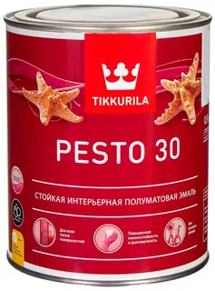 Tikkurila Euro Pesto 30 / Тиккурила Песто 30 эмаль алкидная для внутренних работ полуматовая 2,7 л
