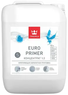 Tikkurila Euro Primer / Евро Праймер акриловый грунт-концентрат 10 л