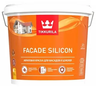 Tikkurila Facade Silicon / Тиккурила Фасад Силикон акриловая краска для фасадов и цоколей 2,7 л