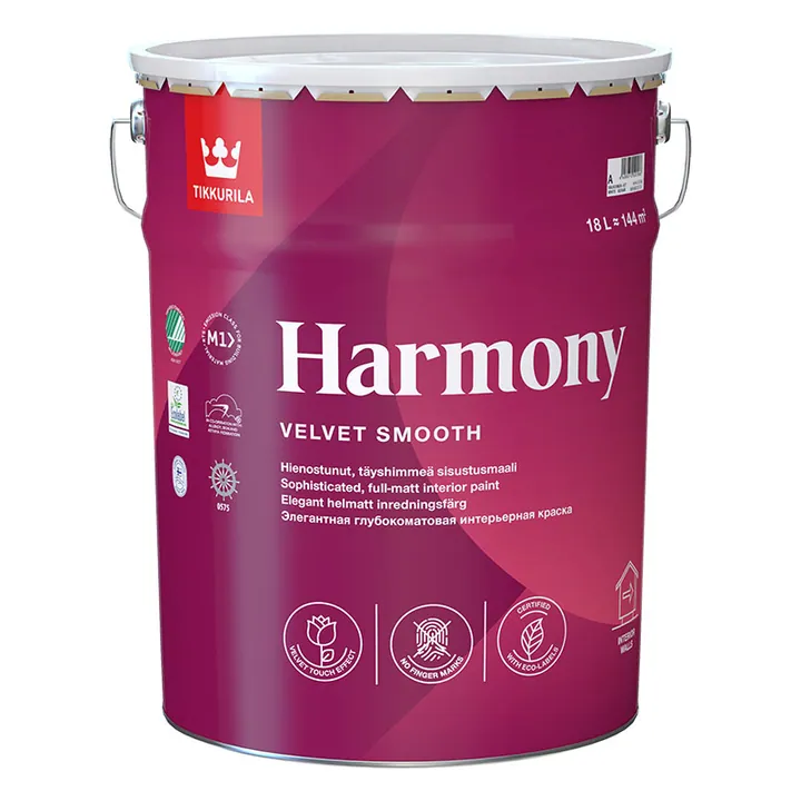 Tikkurila Harmony / Тиккурила Гармония глубокоматовая краска для стен и потолков 18 л