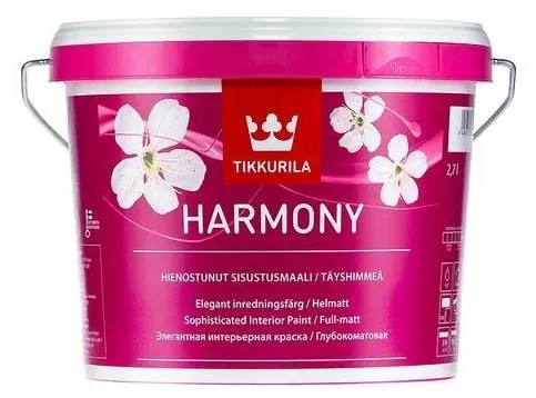 Tikkurila Harmony / Тиккурила Гармония глубокоматовая краска для стен и потолков 2,7 л