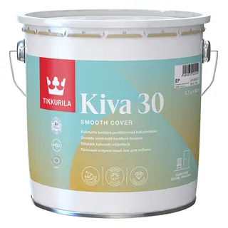 Tikkurila Kiva 30 / Тиккурила Кива лак для мебели полуматовый 2,7 л